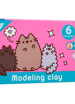 Пластилин 540651, 6 кол., 120г "pusheen" yes