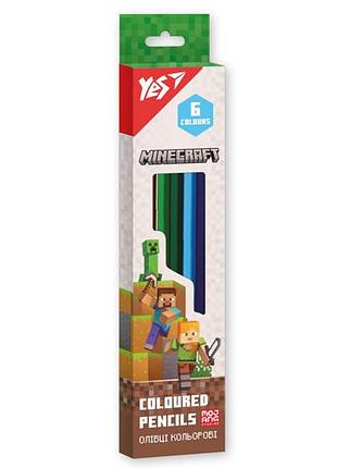 Олівці кольорові 290758 6 кол. "minecraft" yes