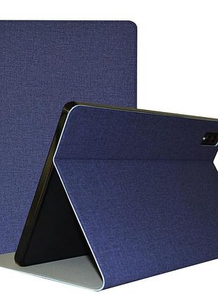Чехол книжка для планшета blackview tab 11 / tab 11 se / подставка / силиконовая основа / синий