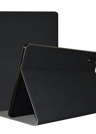 Чехол книжка для планшета blackview tab 11 / tab 11 se / подставка / силиконовая основа / черный