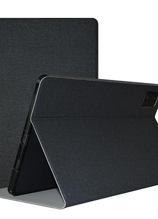 Чехол книжка для планшета blackview tab 12 / tab 12 pro / подставка / силиконовая основа / черный