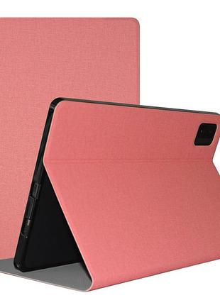 Чехол книжка для планшета blackview tab 12 / tab 12 pro / подставка / силиконовая основа / розовый