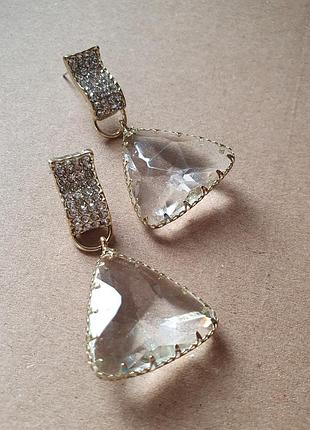 Массивные серьги капли бижутерия