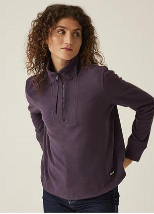 Жіноча флісова кофта regatta juliette half zip fleece у насиченому фіолетово-сливовому відтінку (deep plum).