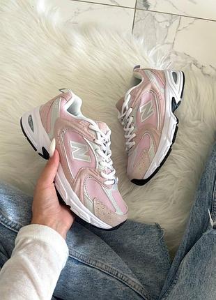 Кроссовки new balance 530 pink silver white арт 4091