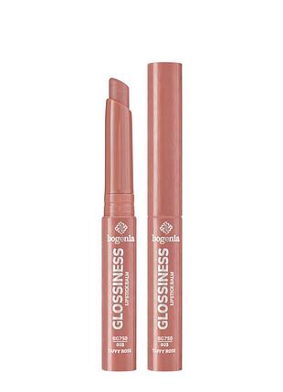 Помада-бальзам для губ bogenia glossiness lipstick balm (bg750), 03 tuffy rose рожево-коричнева