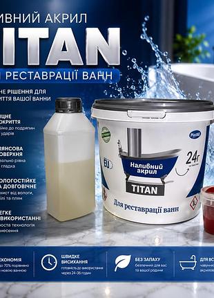 🛁 наливний акрил для реставрації ванн plastall titan 1.5 м ❤️ червоний