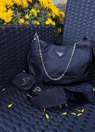 Prada re-edition black (без лого внутри и на фурнитуре )