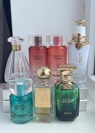 Сет залишок парфумів у рідних флаконах nobile 1942 lanvin afnan karl lagerfeld