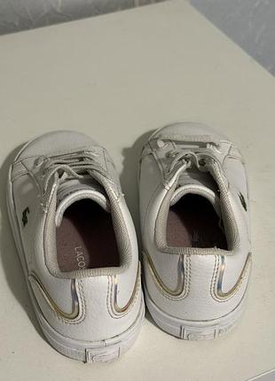 Білі кеди lacoste 4