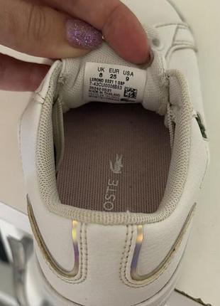 Білі кеди lacoste 5
