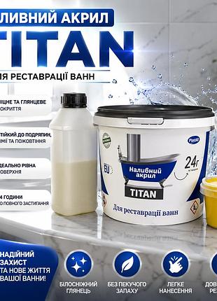 🛁 наливний акрил для реставрації ванн plastall titan 1.5 м 💛 жовтий