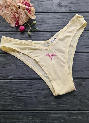 Трусики з бавовни з логотипом victorias secret pink