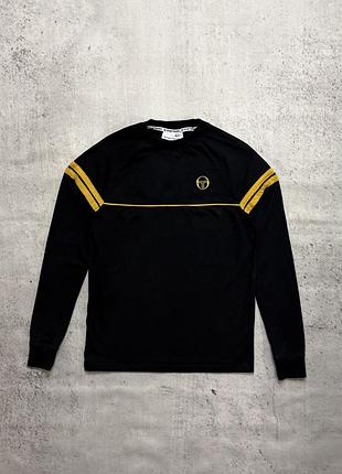 Оригінальний чоловічий чорний світшот sergio tacchini в ідеальному стані розмір xs