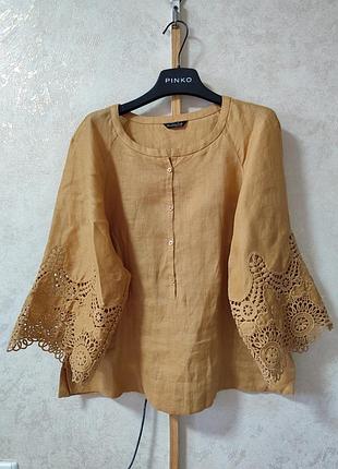 Блуза рубашка лён massimo dutti m