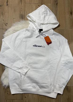 Кофта-худі ellesse в білому кольорі з принтом на спині (всі розміра-уточнюйте наявність вашого)