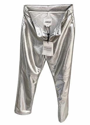 Нові штани металізовані jakke cindy trouser silver | s | з бірками
