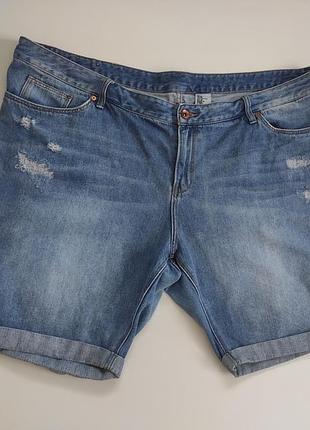 Плотные джинсовые шорты xxl/xxl пояс 62-63 см