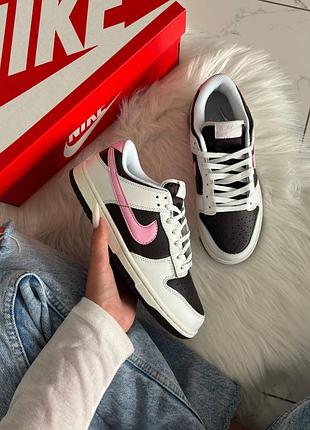 Кросівки nike sb dunk low white brown pink арт 0416
