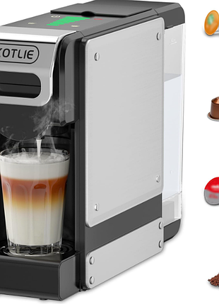 Кавомашина kotlie st-550 multi-kapsel: 4-в-1 для nes original, dolce gusto, mio та меленої кави, 19 bar, 19 bar, 7 рівнів об'єму води
