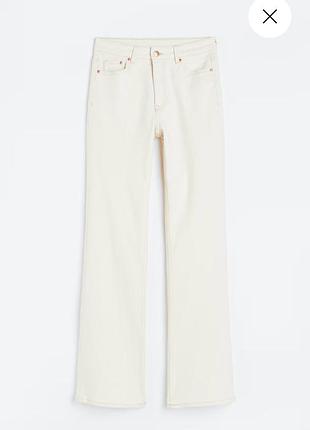 Жіночі джинси h&m трендові кремові джинси h&m bootcut high waist