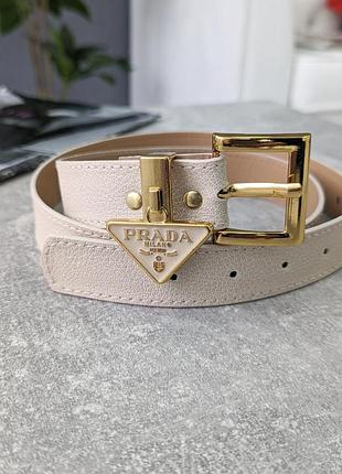 Ремень женский prada молочный