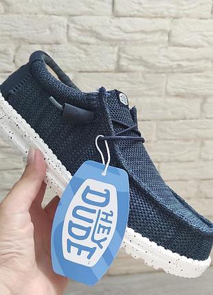 Мокасини чоловічі hey dude wally stretch sox 40р. оригінал