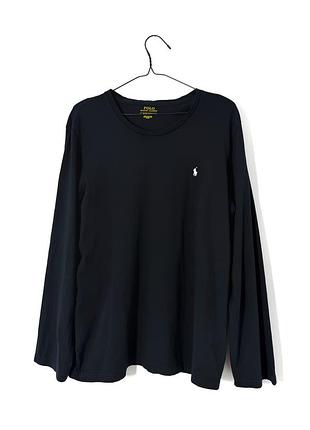 Черный мужской лонгслив polo ralph lauren