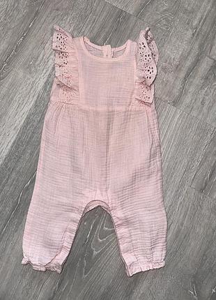 Шикарный муслиновый ромпер-песочник matalan, 3-6мес