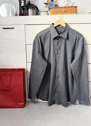 Чоловіча стильна сорочка hugo boss оригінал хл