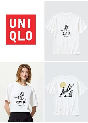 Футболка uniqlo с японским котом