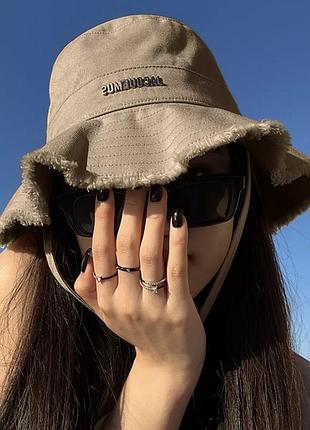 Панама панамка jacquemus le bob artichaut bucket hat
