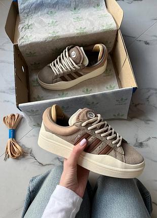 Жіночі кросівки adidas campus bad bunny chalky brown