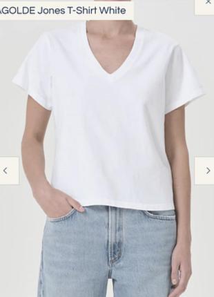 Agolde jones t-shirt white футболка жіноча