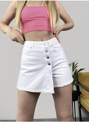 Біла джинсова спідниця-шорти (skort) it’s basic розмір хс/с