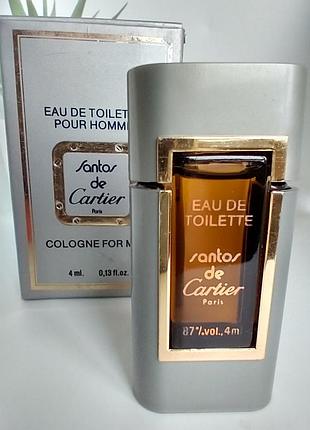 Santos de cartier cartier винтаж миниатюра 4 мл