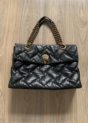 Женская оригинальная массивная кожаная сумка kurt geiger london