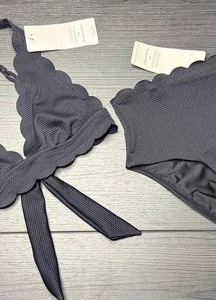 Арт.2367 раздельный купальник женский черные соты hunkemoller.