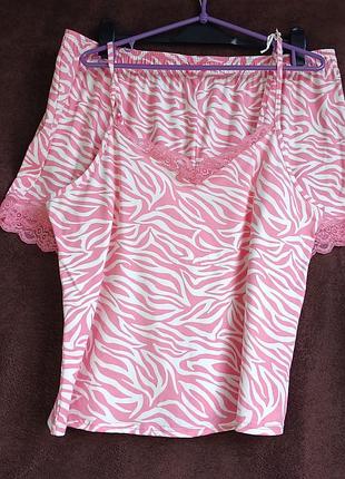 Костюм женский домашний с кружевом,l- xl, eur  42-44,  46