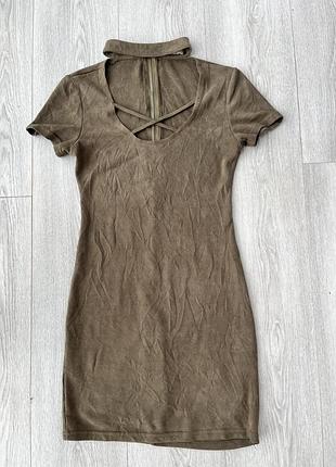 Замшева нарядна сукня only fashions s