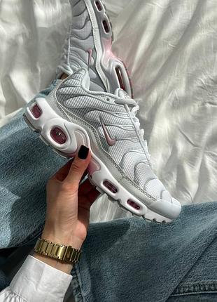 Стильные женские кроссовки nike air max tn + white pink