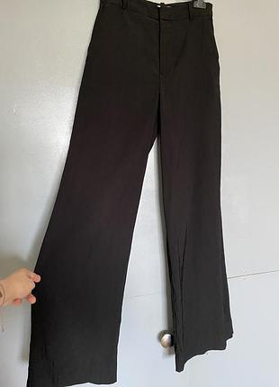 Чёрные женские брюки клёш от h&m