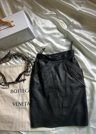 Echtes leder шкіряна спідниця