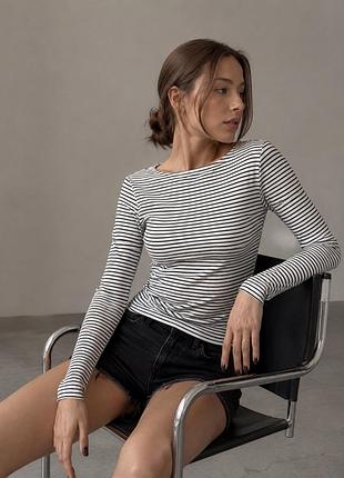 Лонгслів h&m у смужку зі 100% віскози | розмір xs