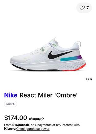 Кросівки nike react miler 'ombre' кроссовки