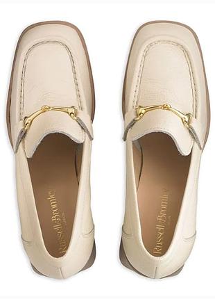 Туфлі russell bromley✨ 37/38 original шкіряні жіночі туфлі лофери на каблуку  туфли кожаные