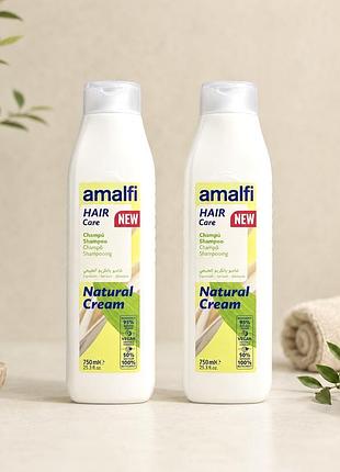 Шампунь amalfi hair care natural cream «натуральний догляд», 750 мл