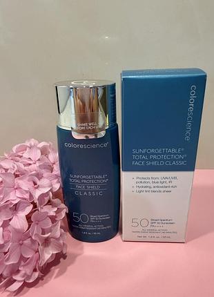 Сонцезахисний крем colorescience sunforgettable total protection face shield classic spf 50