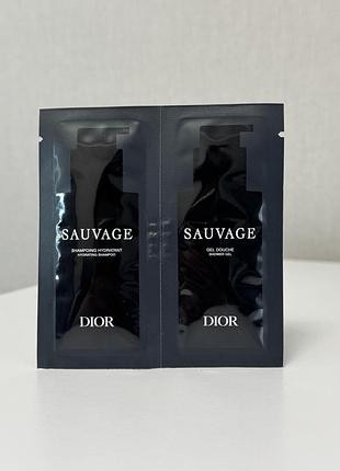 Оригінальний зразок шампунь та гель для душу dior sauvage