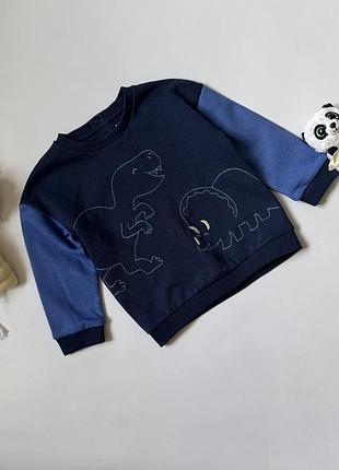 🦕 новий світшот m&s з динозаврами 18–24 міс.